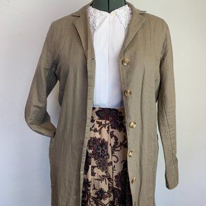 EUC Linen Trench Adored Vintage "Toulouse" Coat